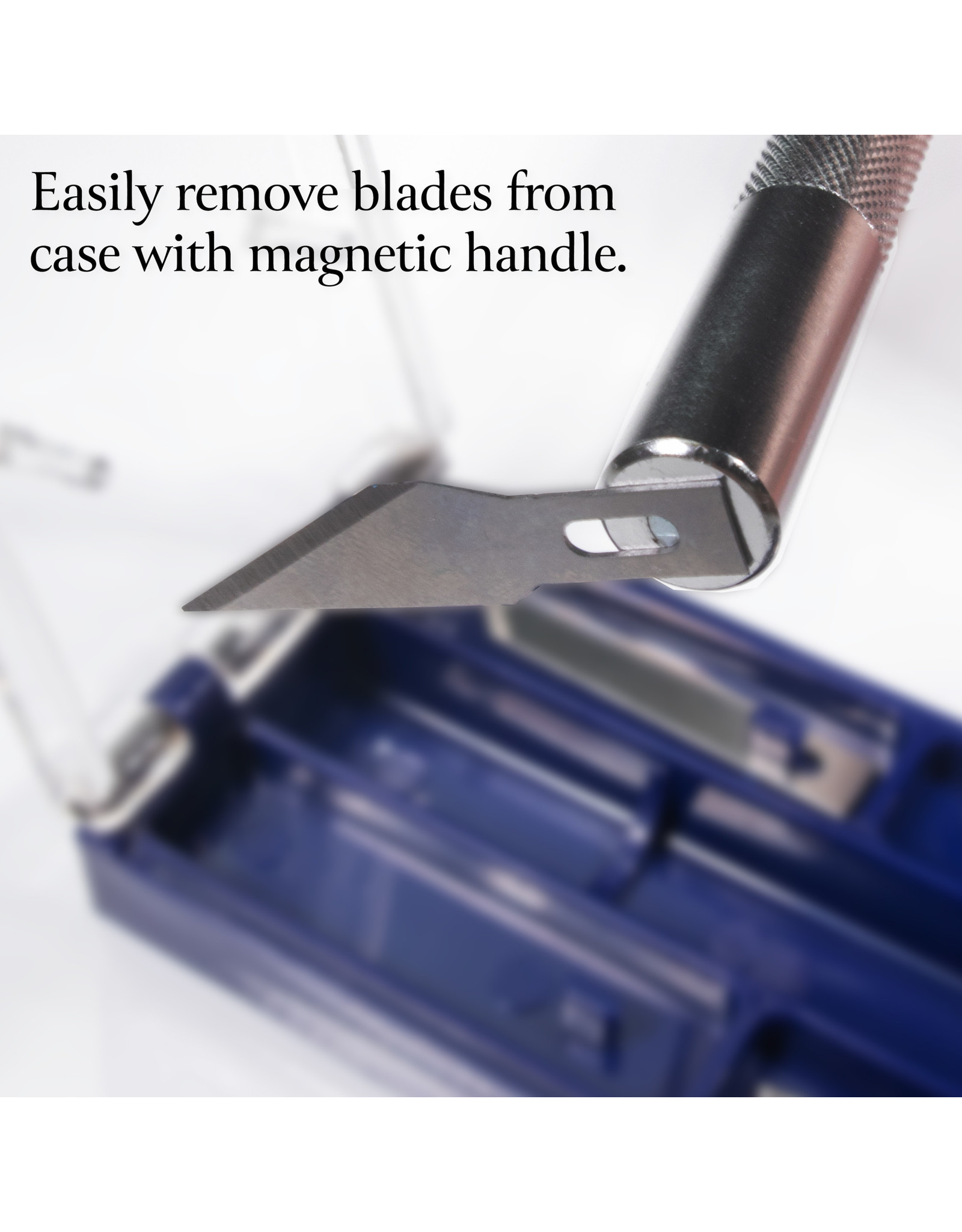 W.A. Portman WA Portman 7pc Hobby Knife Set - 1pc High-Grade Precision Knife with 6 Assorted Carbon Steel Hobby Blades