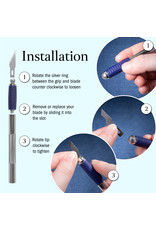 W.A. Portman WA Portman 7pc Hobby Knife Set - 1pc High-Grade Precision Knife with 6 Assorted Carbon Steel Hobby Blades W.A. Portman WA Portman 7pc Hobby Knife Set - 1pc High-Grade Precision Knife with 6 Assorted Carbon Steel Hobby Blades