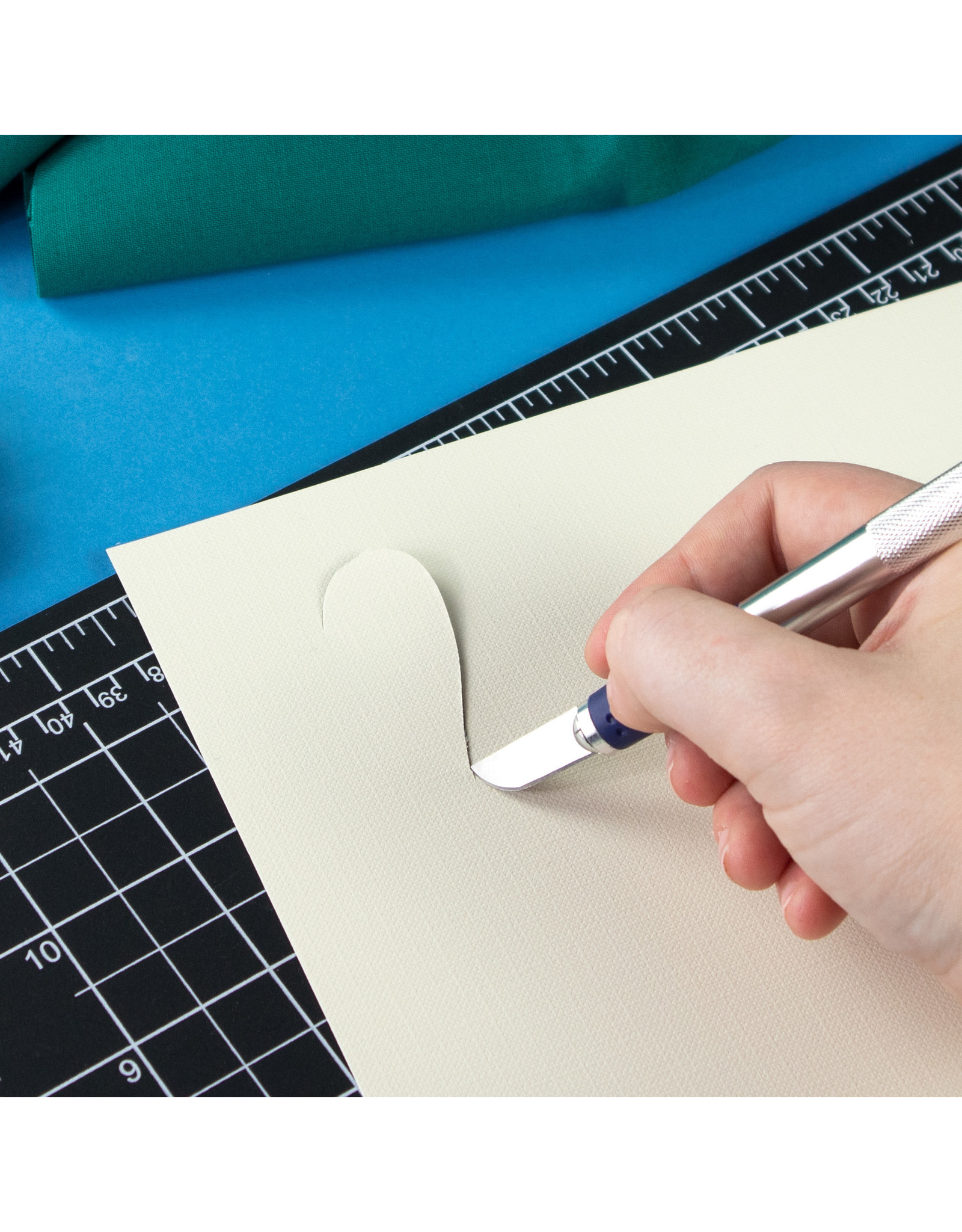 W.A. Portman WA Portman 7pc Hobby Knife Set - 1pc High-Grade Precision Knife with 6 Assorted Carbon Steel Hobby Blades