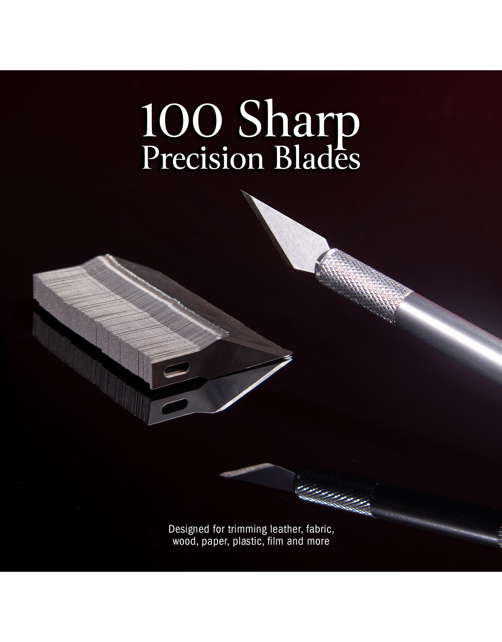 W.A. Portman WA Portman #11 Hobby Knife Blades – 100pc High-Grade SK5 Carbon Steel, Ultra-Sharp Craft Blades for Precision Cutting