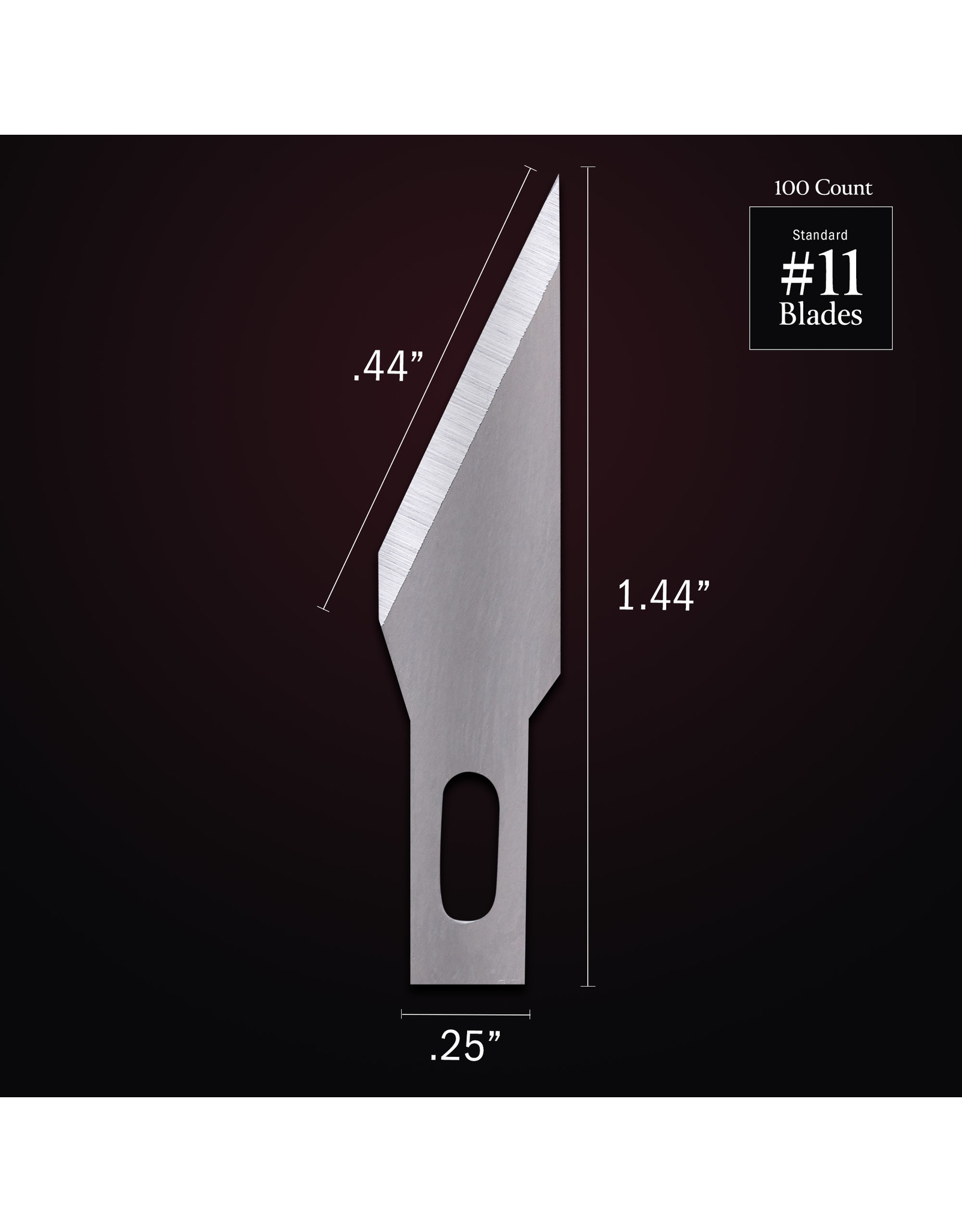 W.A. Portman WA Portman #11 Hobby Knife Blades – 100pc High-Grade SK5 Carbon Steel, Ultra-Sharp Craft Blades for Precision Cutting