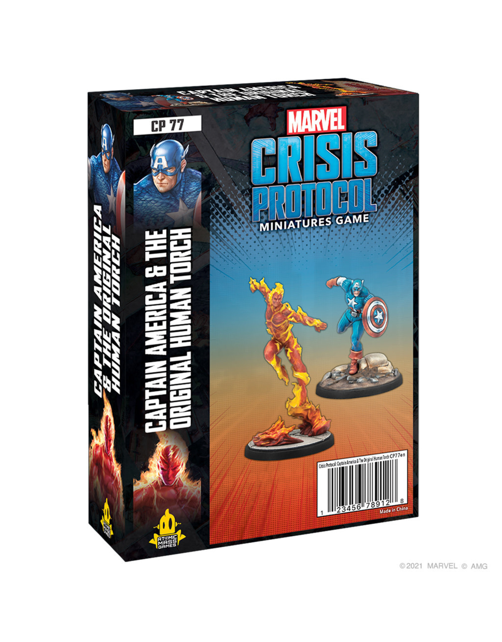 CLEARANCE Marvel Crisis Protocol Captain America & The Original Human Torch