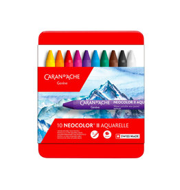 Caran d'Ache Caran D'Ache Classic Neocolor II Water-Soluble Pastels, 10 Colors