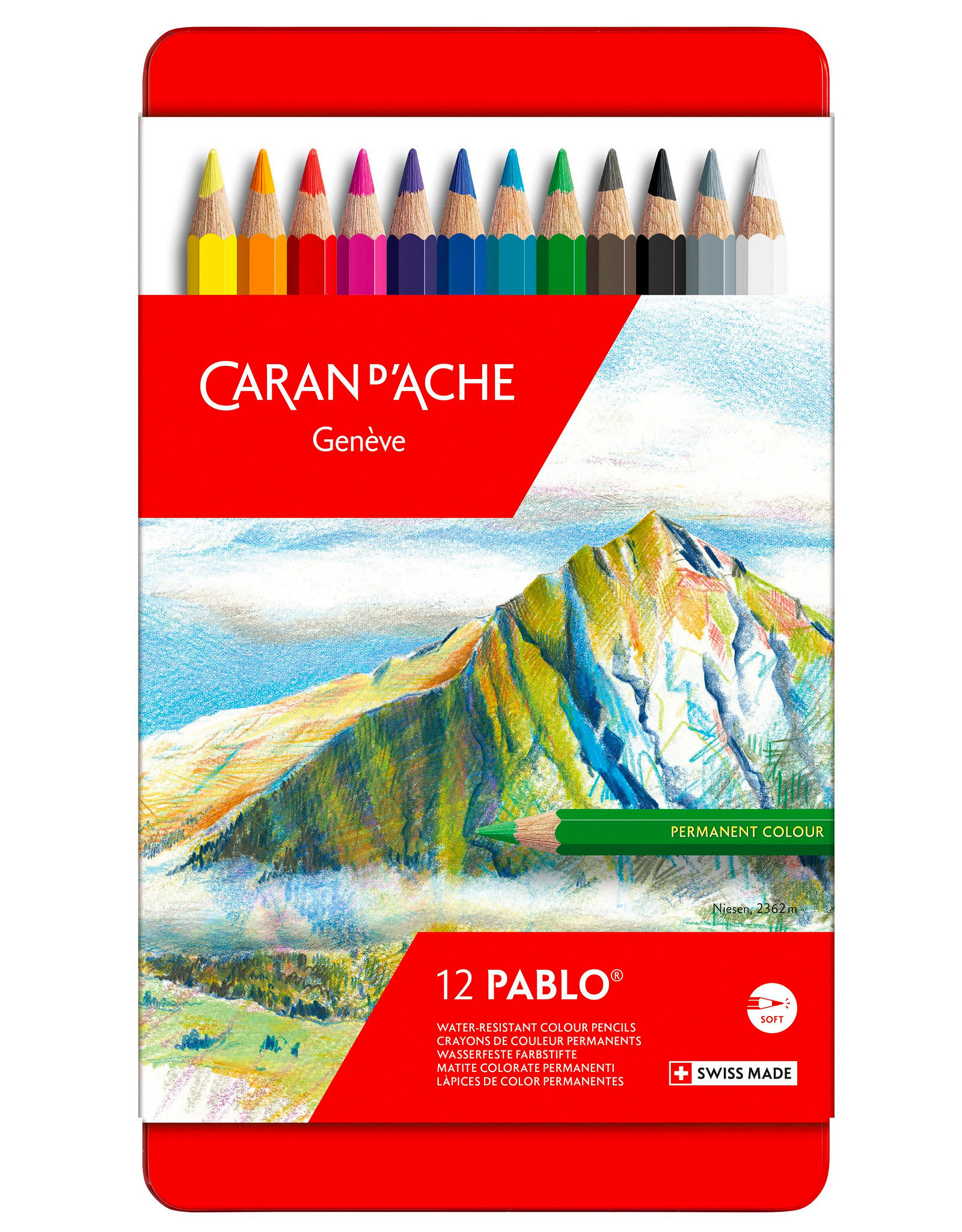 Caran D'ache 12 Color Pablo Set - The Art Store/Commercial Art Supply