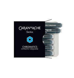 Caran d'Ache Caran D'Ache Chromatic Ink Cartridge, Hypnotic Turquoise 6pk