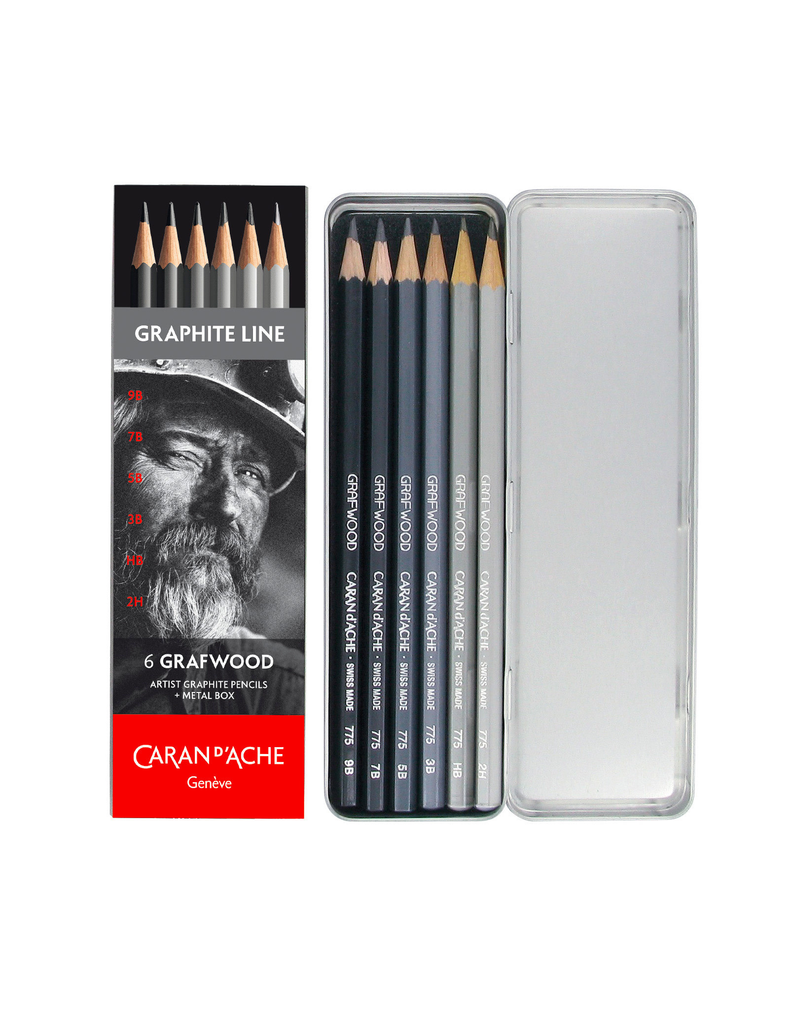 Caran d'Ache Grafwood Pencil Set of 6