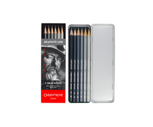 Mines Graphite Caran D'Ache - Lot De 6, Diamètre 3 Mm, Dureté HB - Pour Porte-mines Et Crayons Techniques