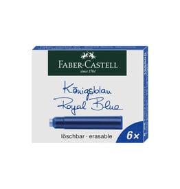 FABER-CASTELL Faber-Castell Ink Refills, Royal Blue, Set of 6