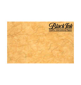 Black Ink Unryu Golden Green 18"x25" Decorative Paper