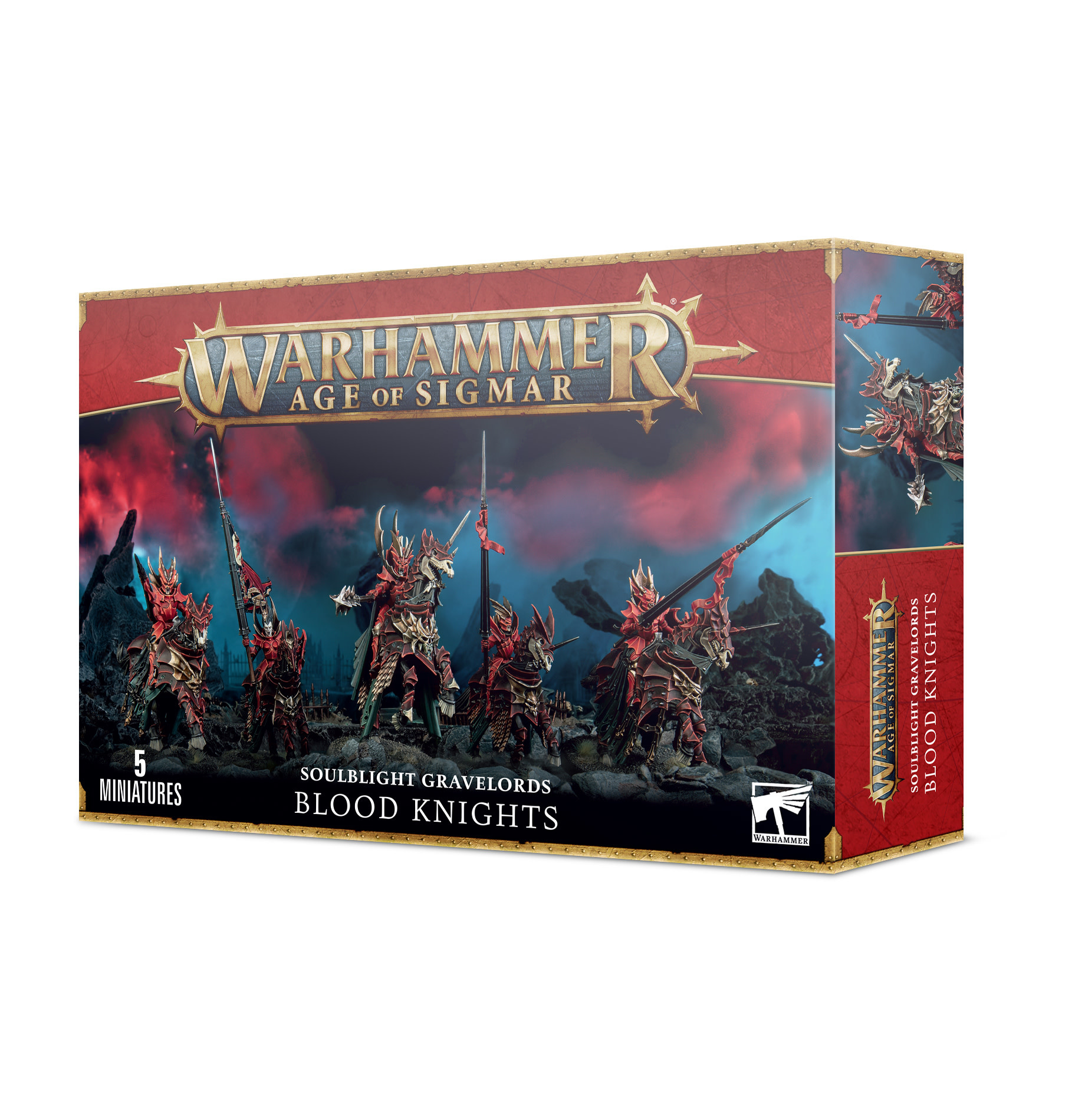 Warhammer Age Of Sigmar – Soulblight Gravelords: Cavalieri Del Sangue Su Nightmare (Scatola Pezzi)