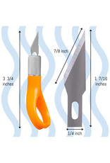 W.A. Portman WA Portman Finger Knife Set - Ergonomic Precision Craft Knife with 100 #11 Replacement Steel Precision Finger Blades