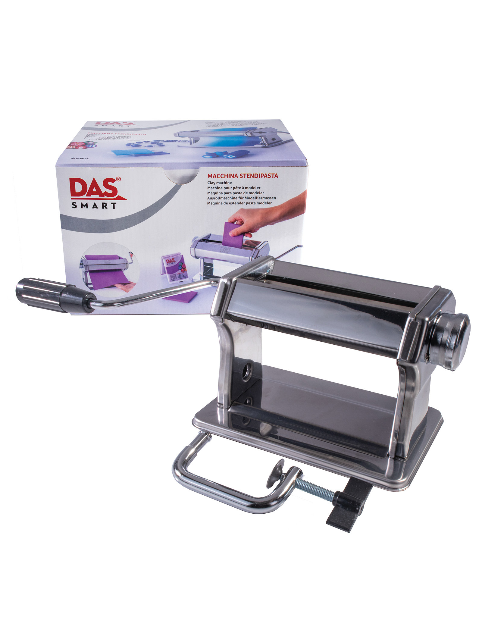 DAS Smart Metal Clay Extruder - Clay Extruder Tool with 20 Interchangeable  Disks - Aluminum Hand Extruder Set for Artists and Students - Durable Easy  to Use Clay Extruder for Creating Shapes and Molds