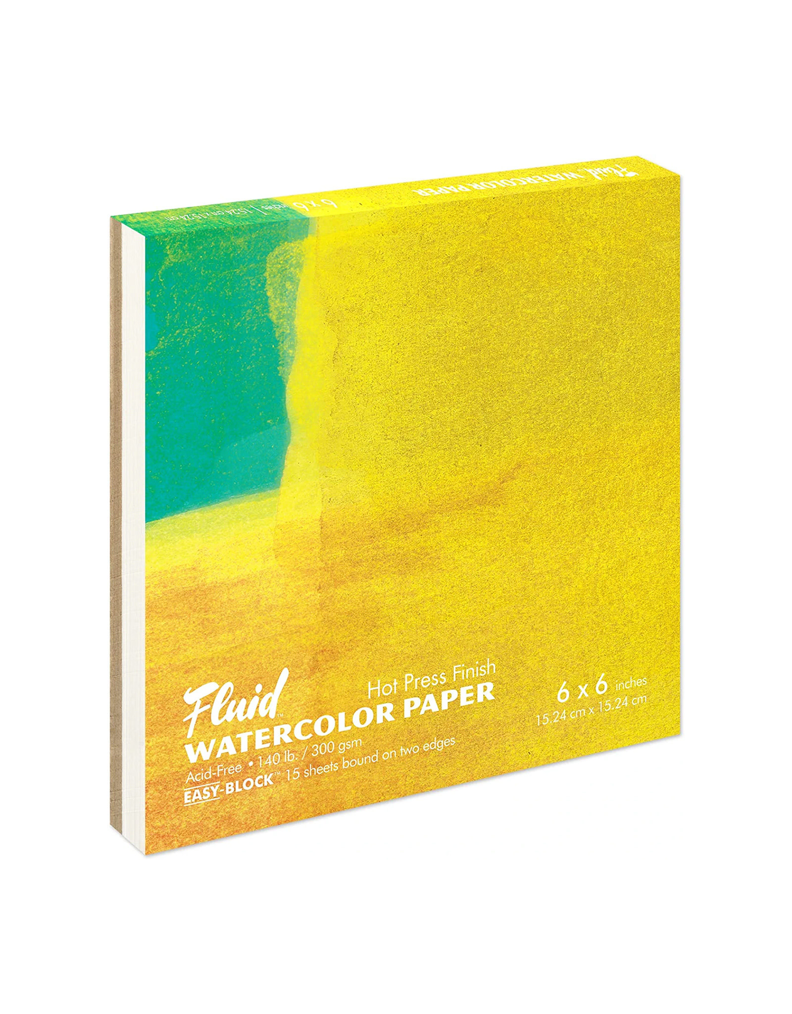 SPEEDBALL ART PRODUCTS Speedball Fluid Hot-Press Block, 15 Sheets, 6" x 6", 140lbs