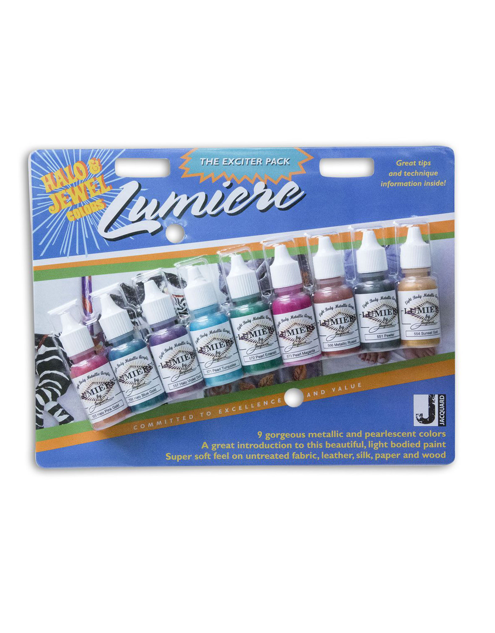 Jacquard Jacquard Halo and Jewel Lumiere Exciter Paint Set of 9