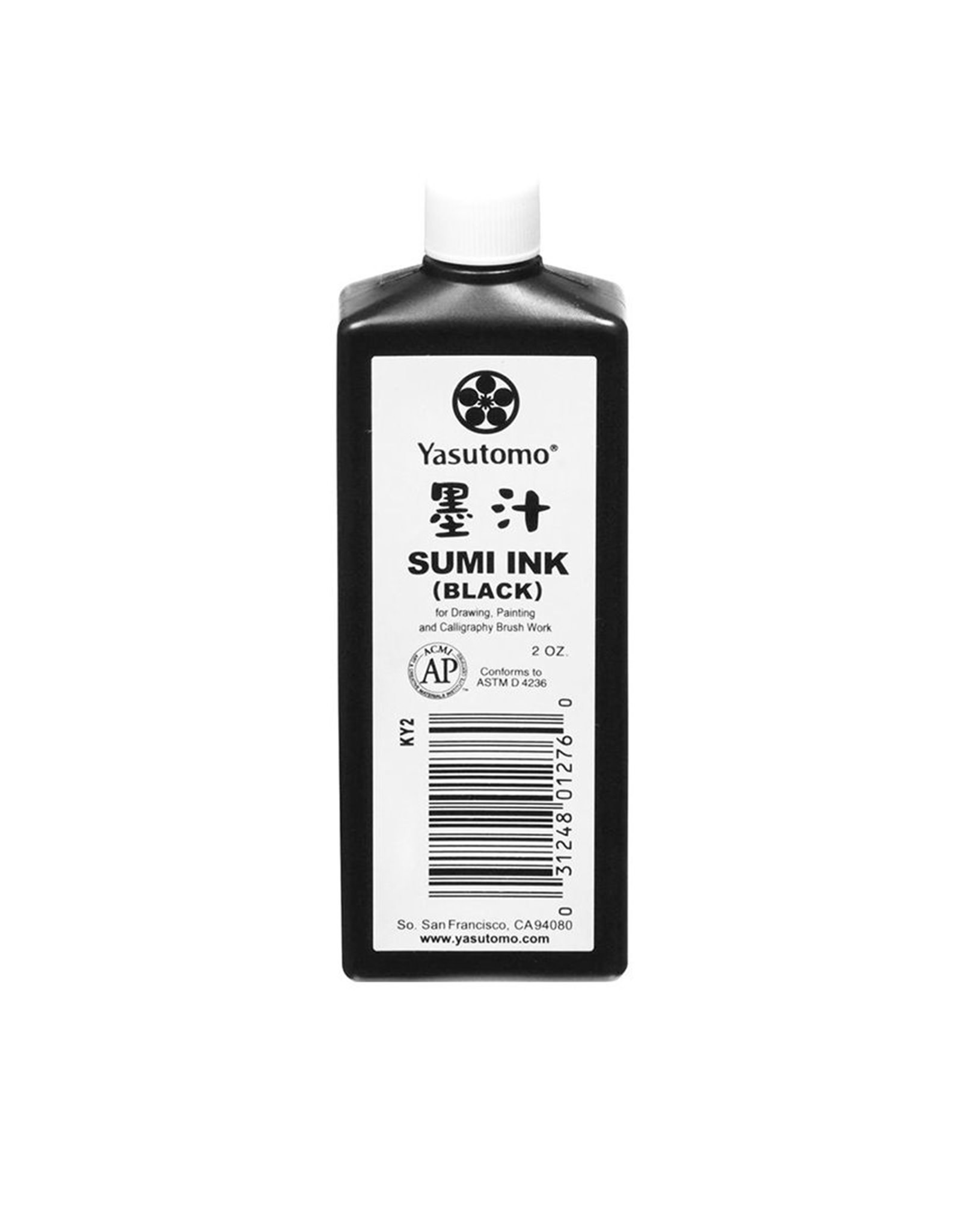 YASUTOMO Yasutomo liquid Sumi Ink, Black 2oz