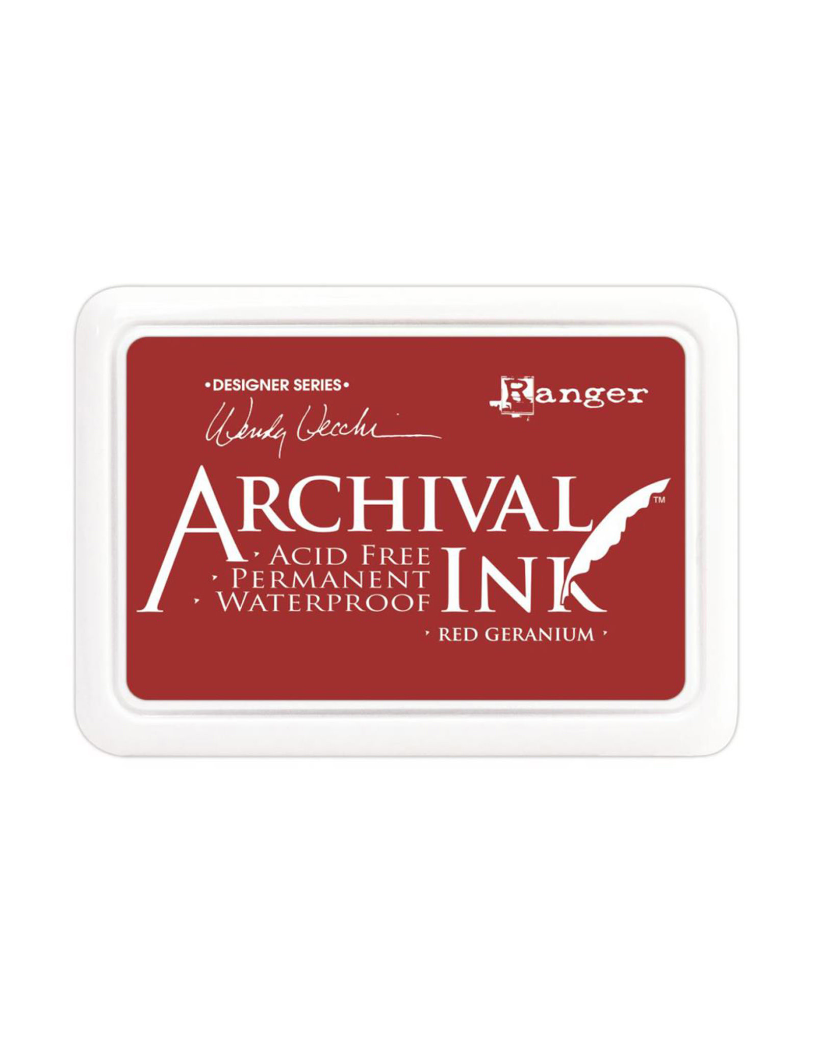 Ranger Ink Wendy Vecchi Make Art Archival Ink Pad, Red Geranium