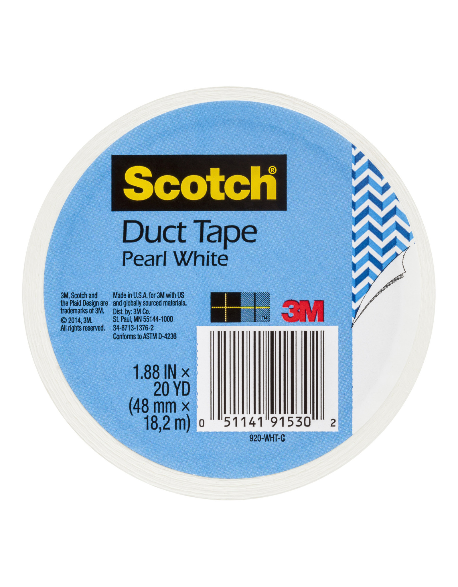 Scotch Scotch Duct Tapes for Artists, Pearl White - 1 7/8" x 20 yds