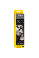 Nitram Nitram Beaux Arts Fusains Extra Soft 8mm Charcoal Sticks Set of 5