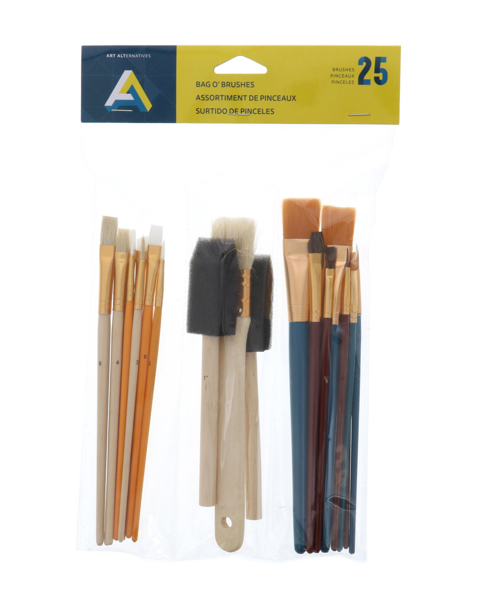 Art Alternatives Art Alternatives Bag o’ Brushes, 25 Pieces