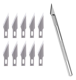 W.A. Portman WA Portman Hobby Knife Set - 1pc High-Grade Craft Knife Set with #11 10pc Extra Premium Steel Hobby Blades