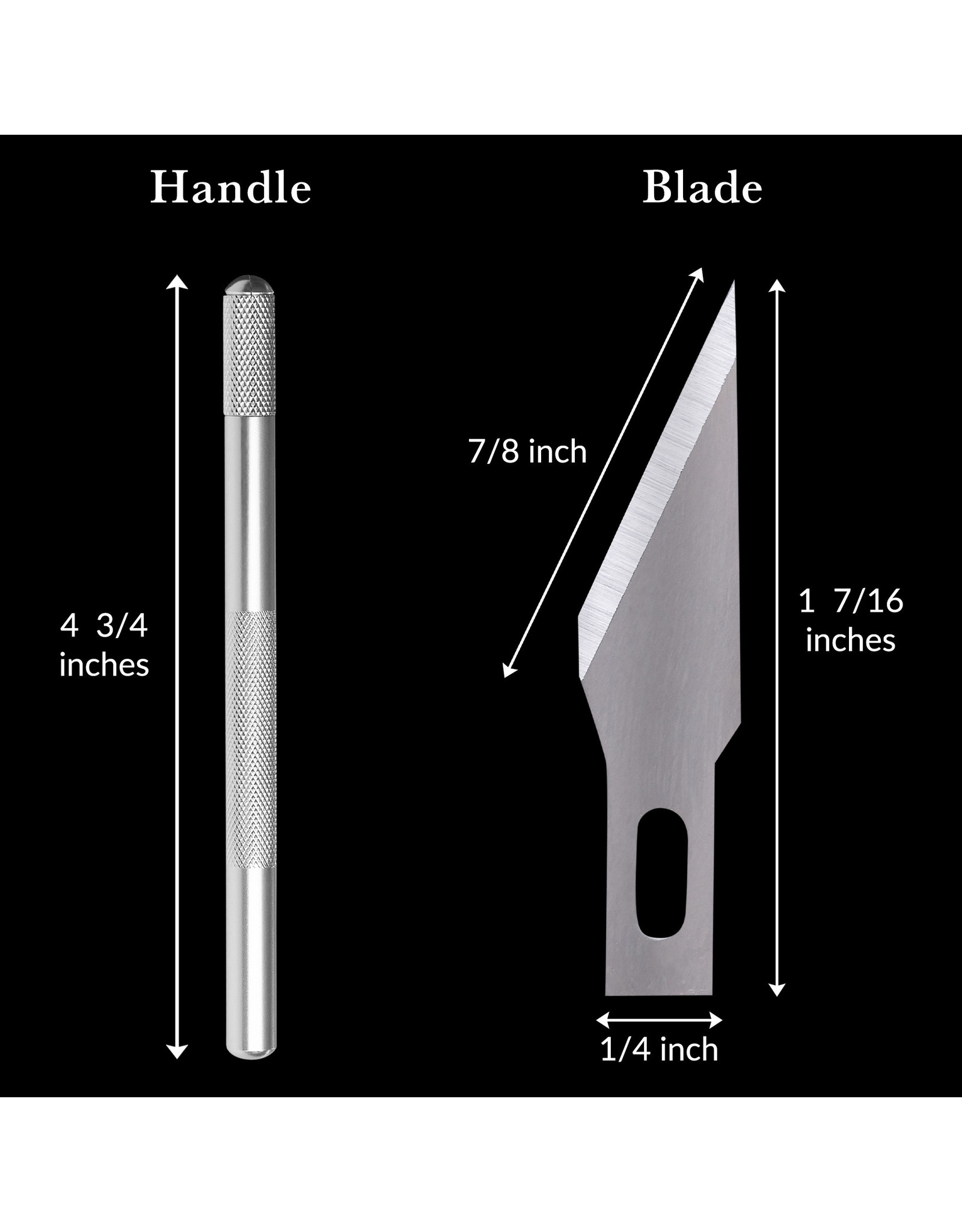 W.A. Portman WA Portman Hobby Knife Set - 1pc High-Grade Craft Knife Set with #11 10pc Extra Premium Steel Hobby Blades
