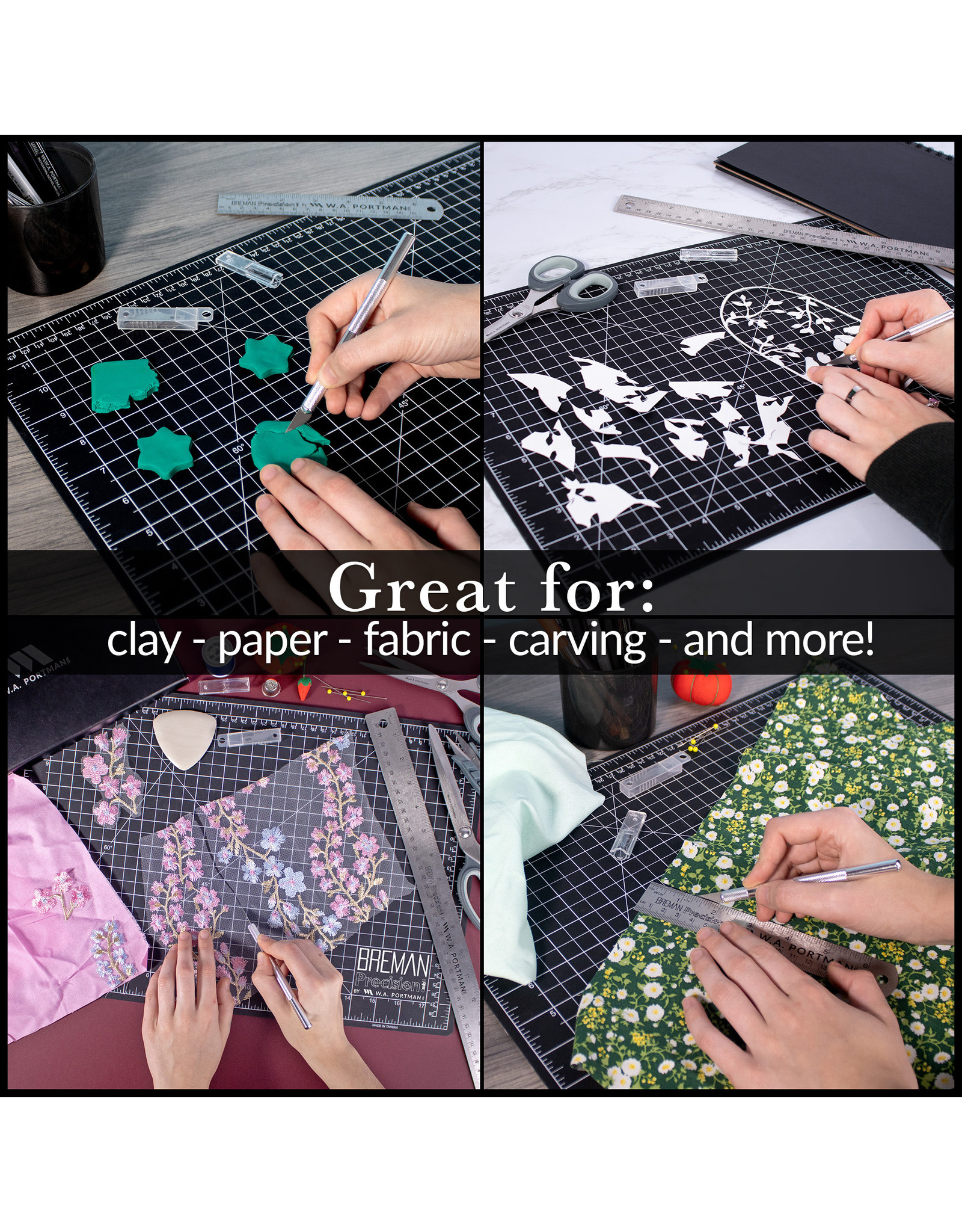 W.A. Portman WA Portman Hobby Knife Set - 1pc High-Grade Craft Knife Set with #11 10pc Extra Premium Steel Hobby Blades