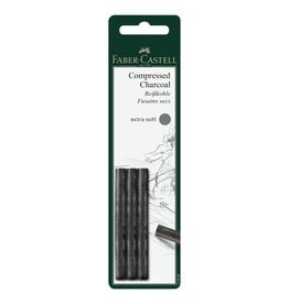 FABER-CASTELL Faber-Castel Pitt Compressed Charcoal Sticks Set of 3 – Extra Soft