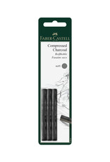 FABER-CASTELL Faber-Castel Pitt Compressed Charcoal Sticks Set of 3 – Soft