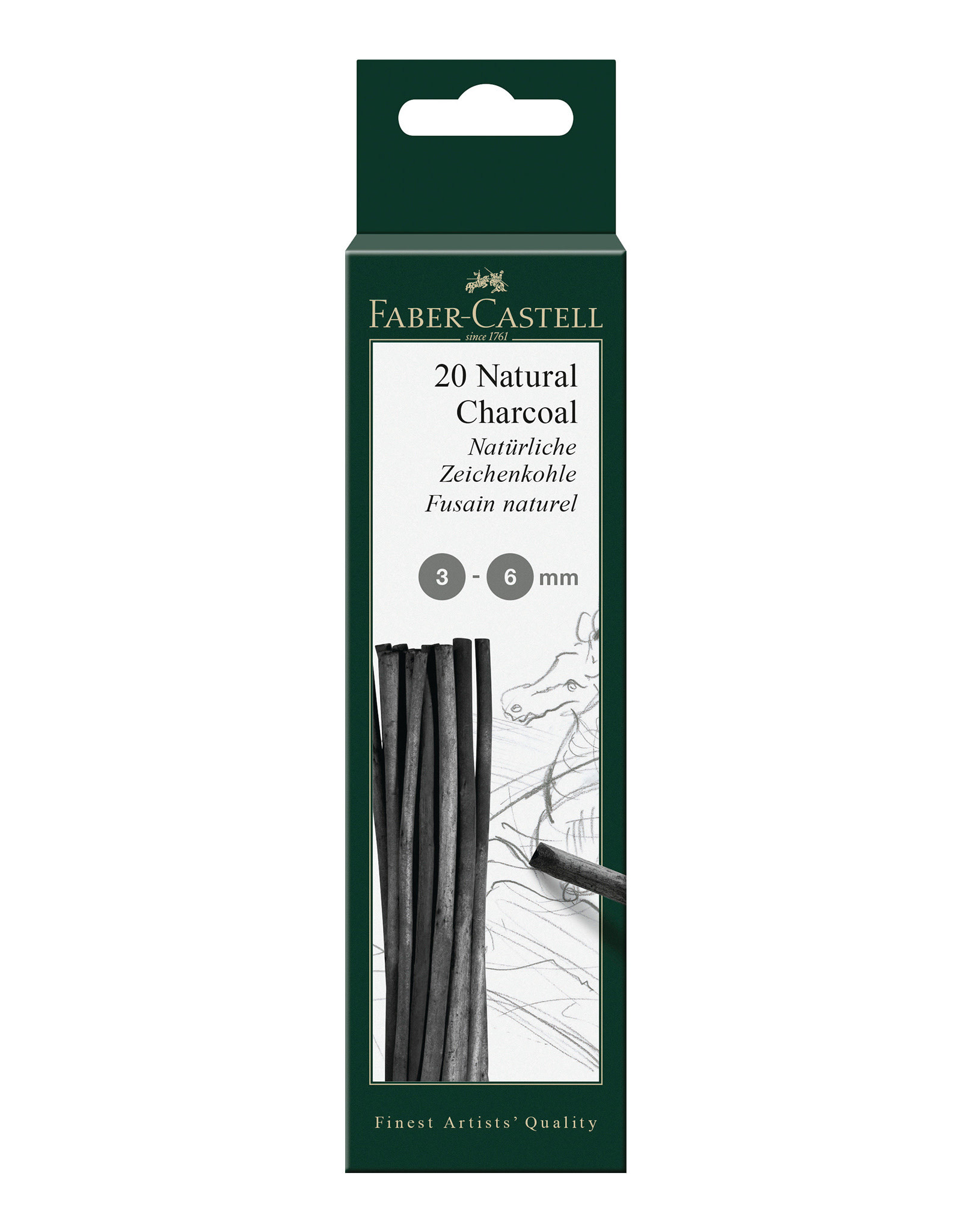 FABER-CASTELL Faber-Castell Pitt® Natural Willow Charcoal Set of 20 Sticks
