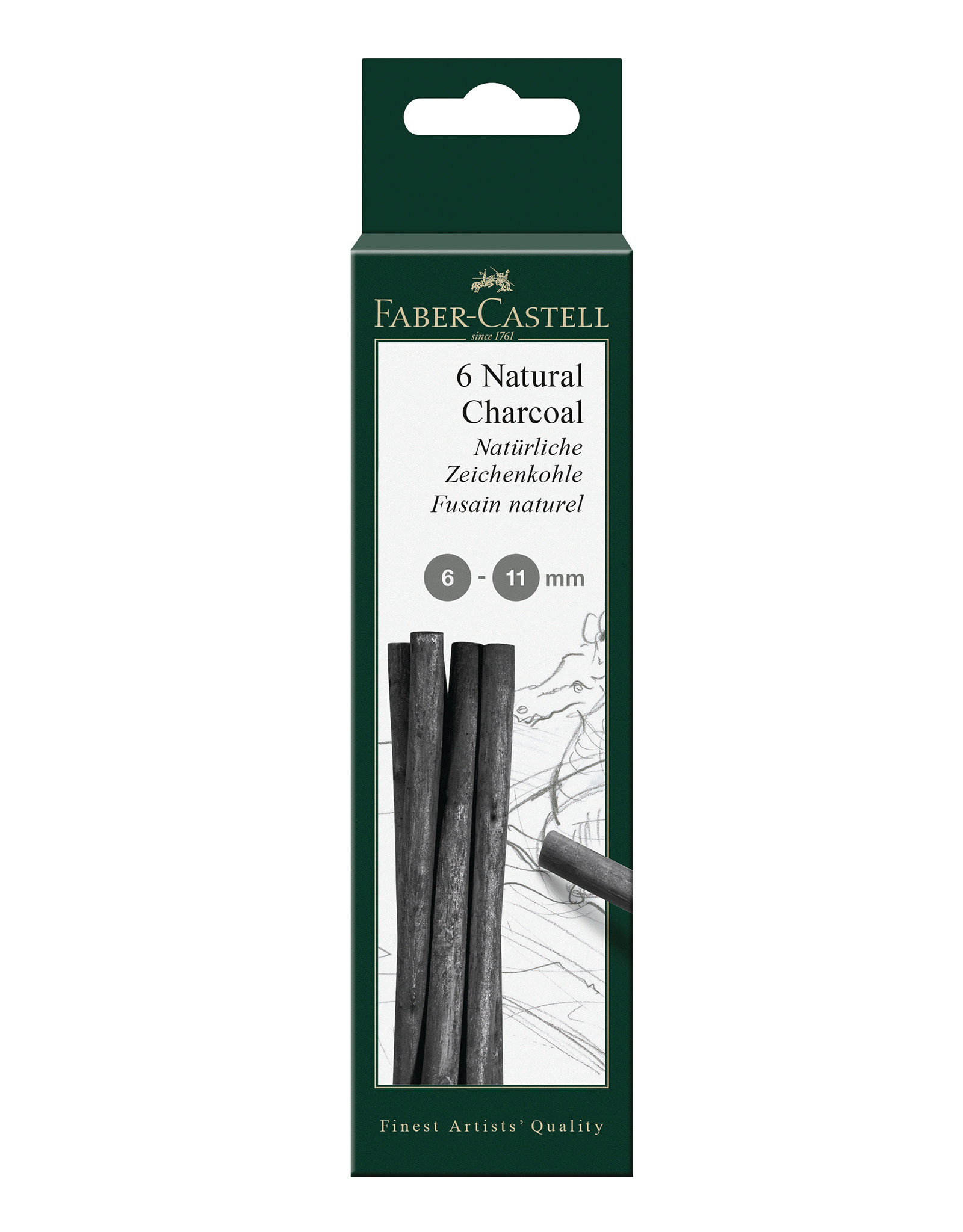 FABER-CASTELL Faber-Castell Pitt® Natural Willow Charcoal Set of 6 Sticks