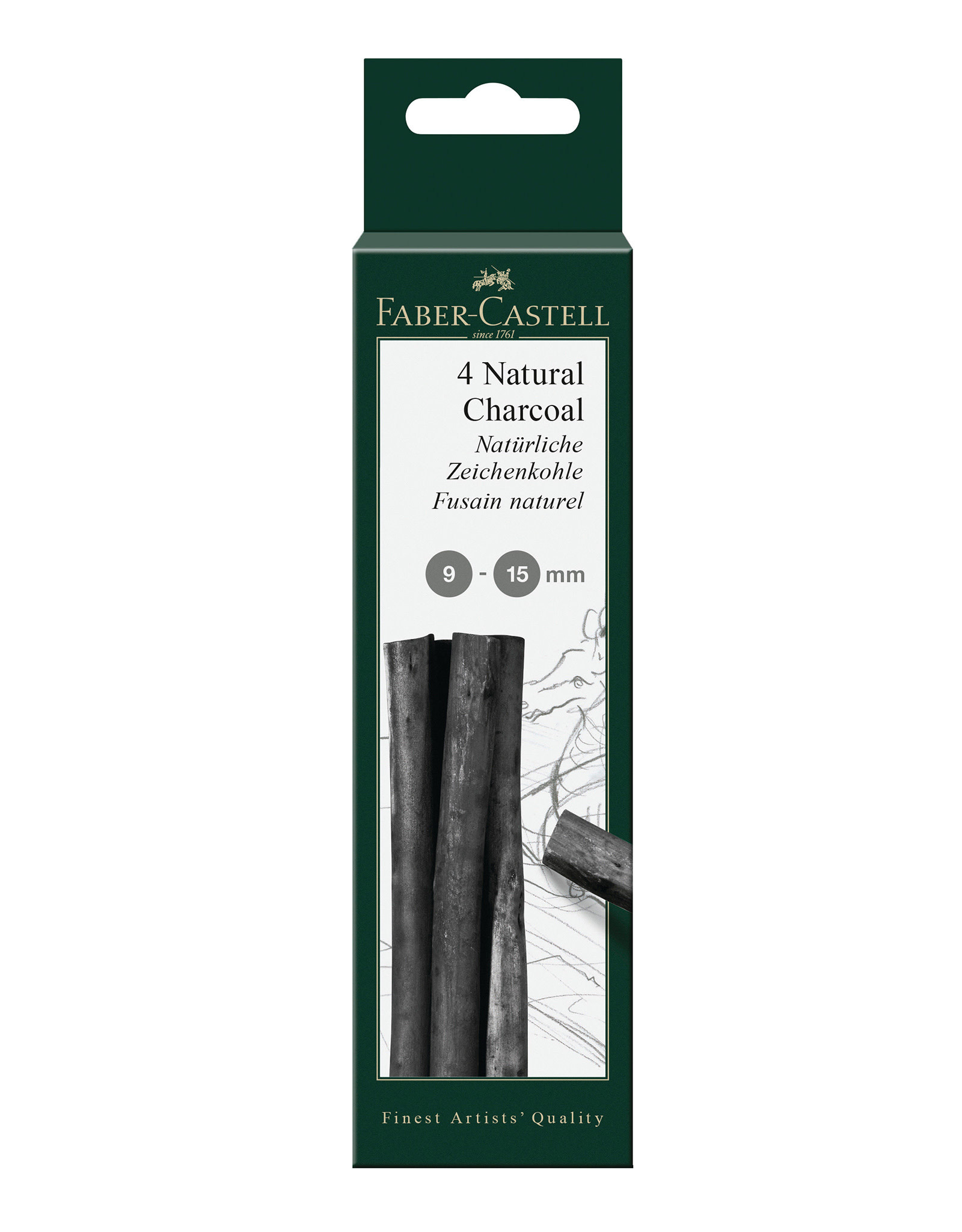 Faber Castell Pitt Natural Willow Charcoal 4 Stick Set