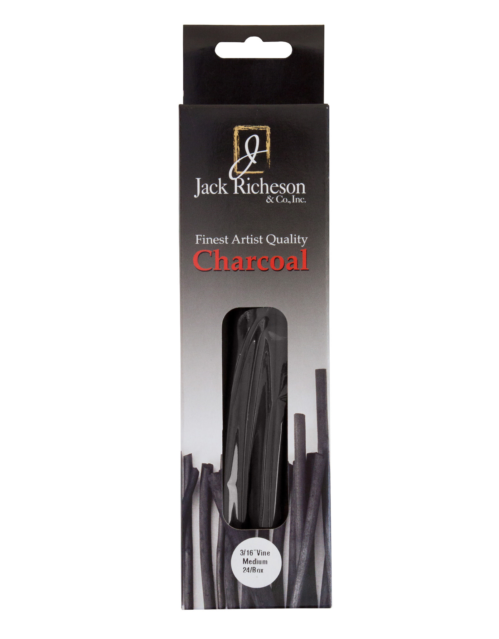 Jack Richeson Jack Richeson Charcoal Vine Medium 3/16" 24pk