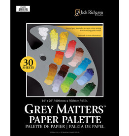 Jack Richeson Jack Richeson Grey Matters Paper Palette 16” x 20”, 30 Sheets