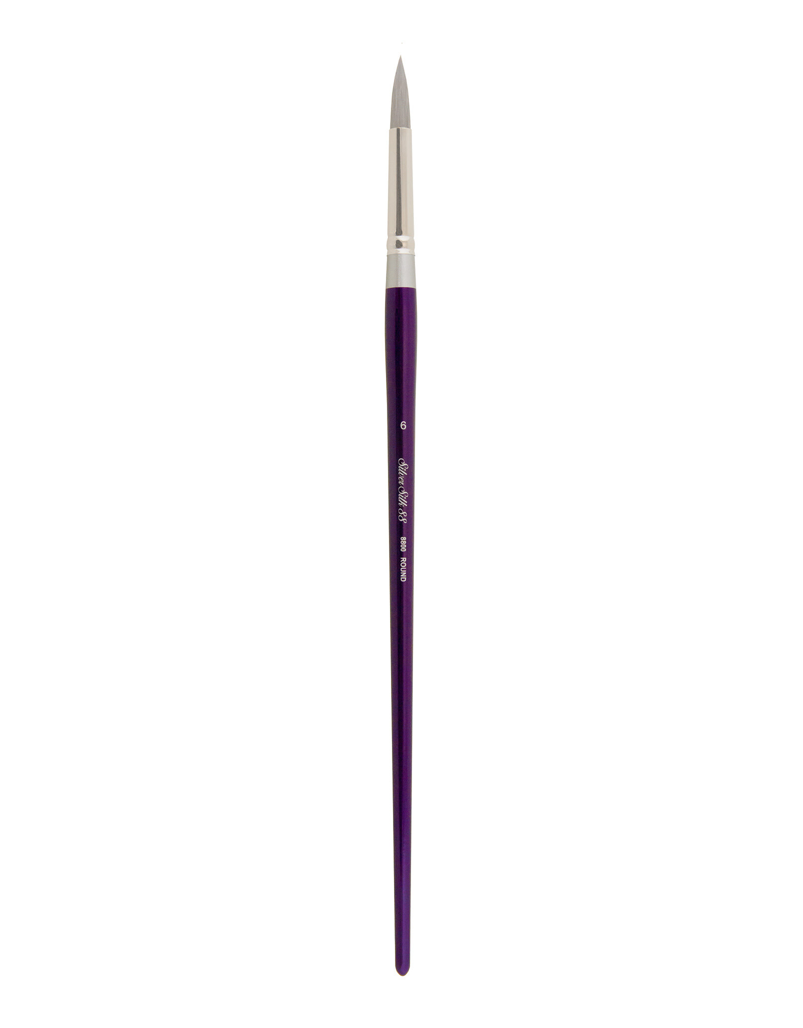 CLEARANCE Silver Brush Silver Silk Long Handle Round # 6