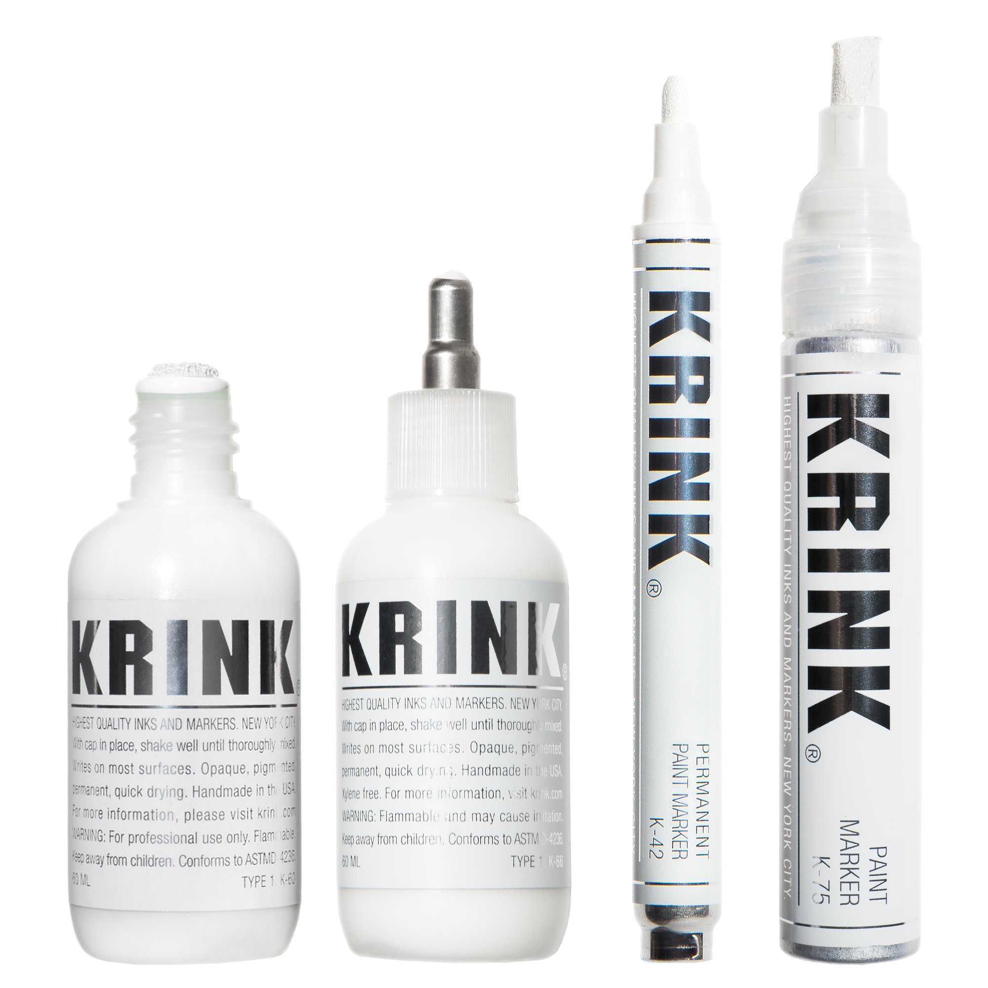 Krink 4-Piece Paint Marker Set / Silver
