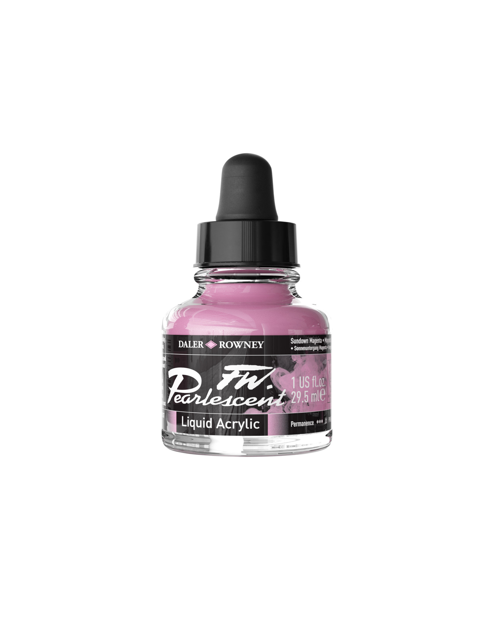 Daler-Rowney Daler-Rowney FW Pearlescent Ink, Sundown Magenta 29.5ml