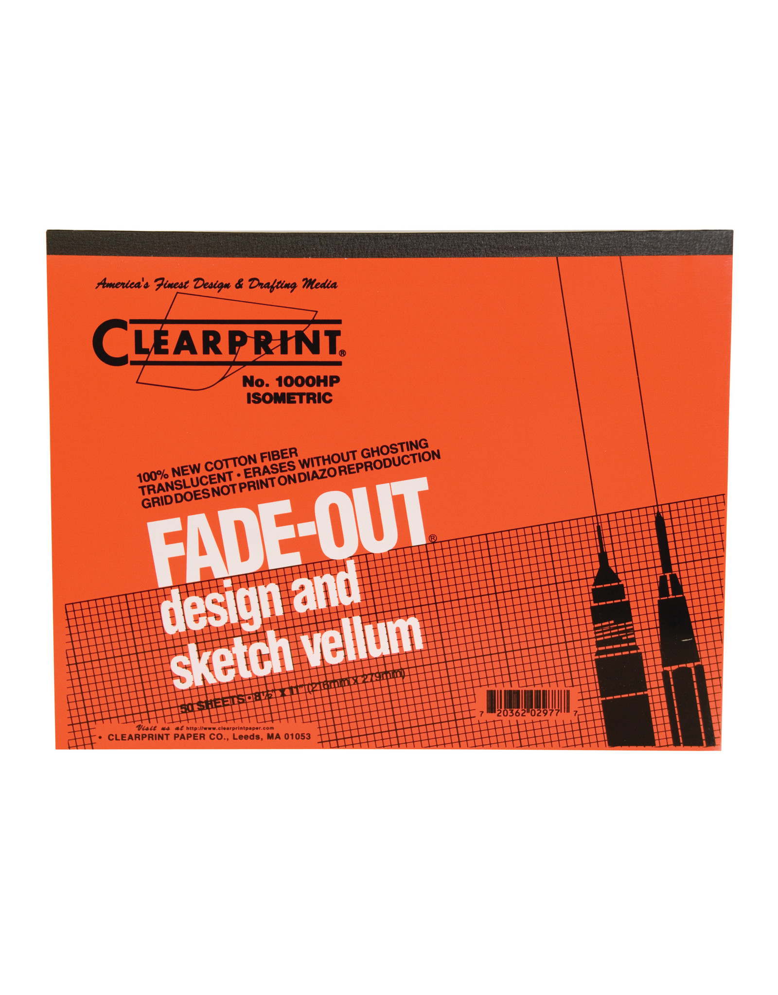 Clearprint CLEARANCE Clearprint 1000H Fade-Out Design and Sketch Vellum Isometric 8.5x11