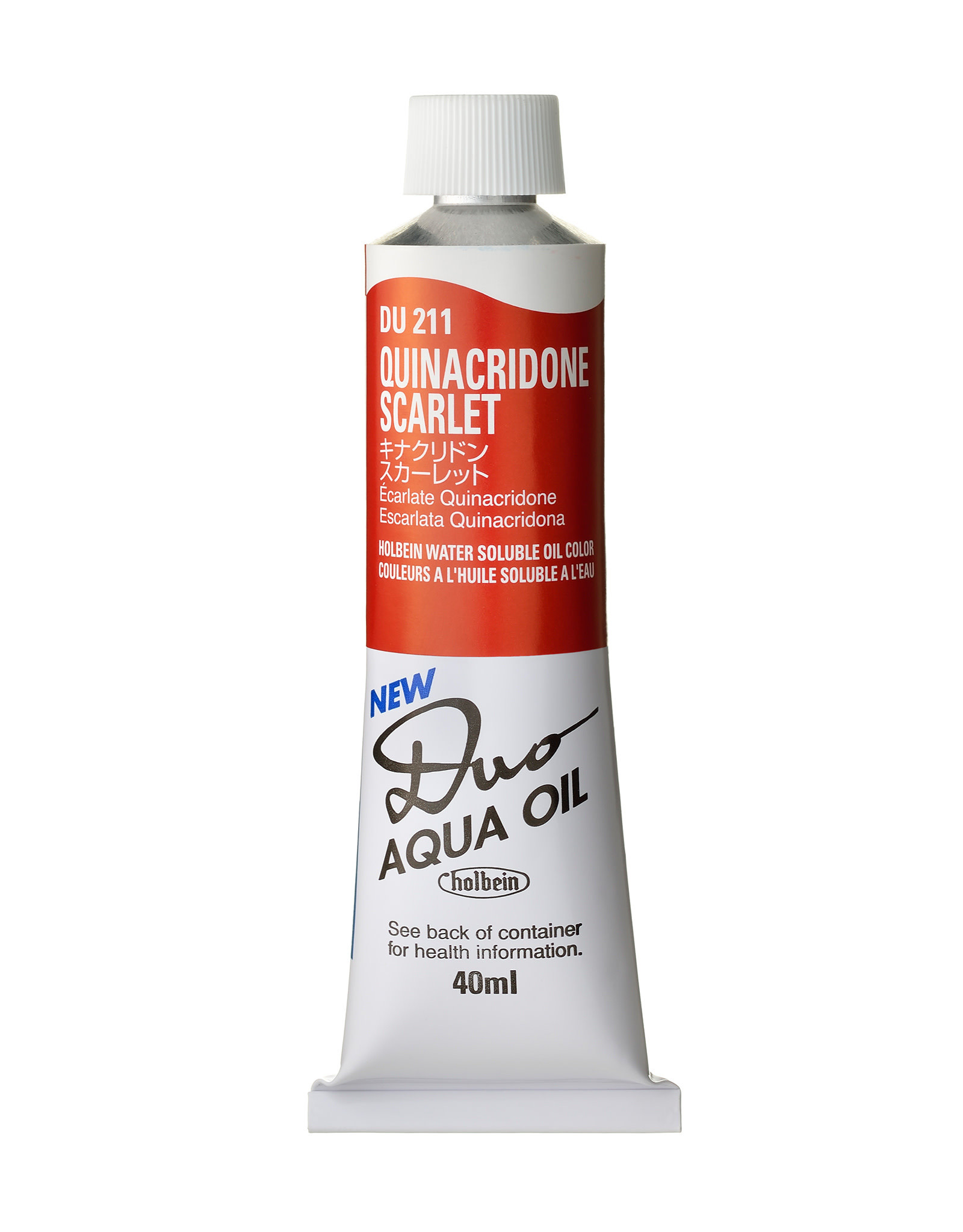 HOLBEIN Holbein DUO Aqua Oil Color, Quinacridone Scarlet 40ml