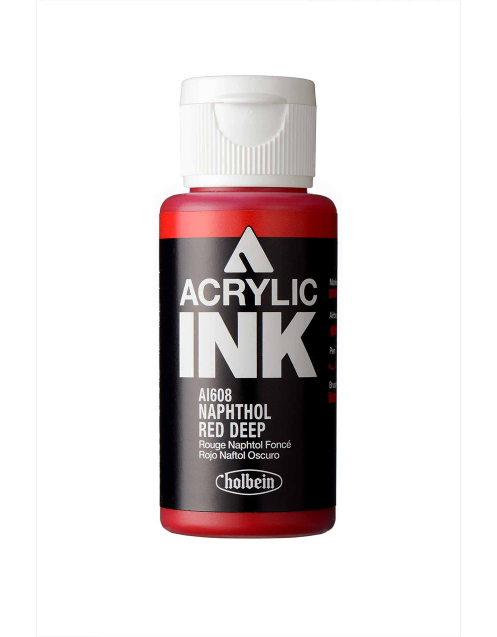 CLEARANCE Holbein Acrylic Ink, Napthol Red Deep, 30ml