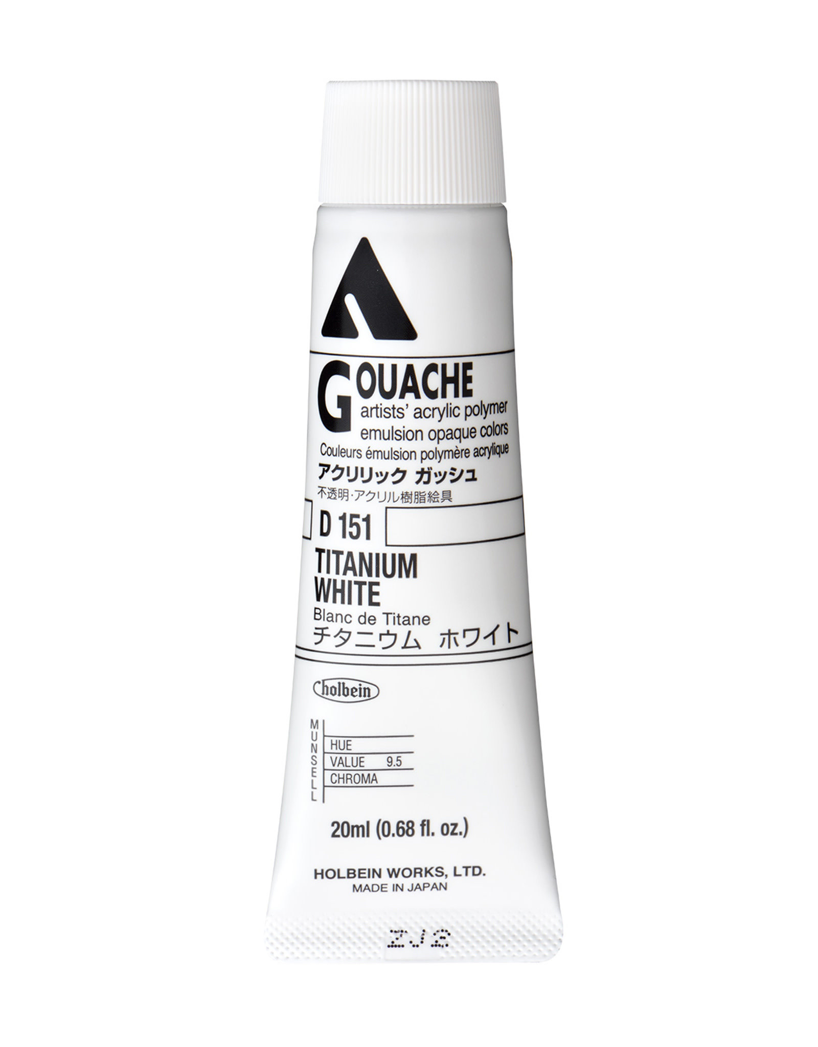 HOLBEIN Holbein Acryla Gouache, Titanium White 20ml