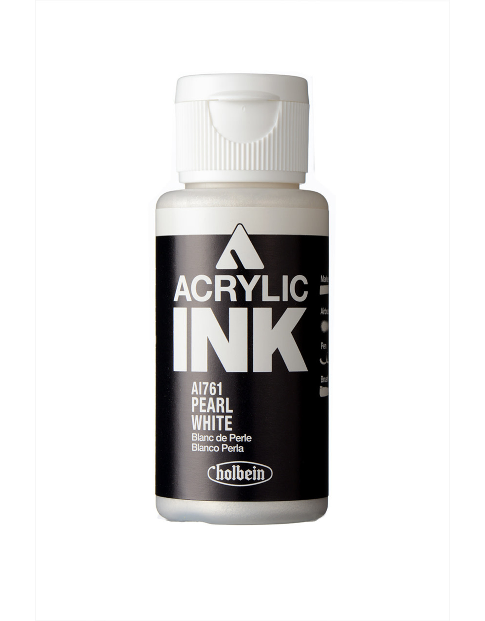 CLEARANCE Holbein Acrylic Ink, Pearl White, 30ml