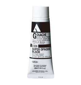 HOLBEIN Holbein Acryla Gouache, Opaque Black 40ml