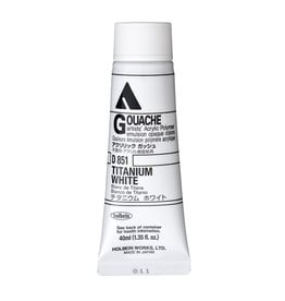 HOLBEIN Holbein Acryla Gouache, Titanium White 40ml