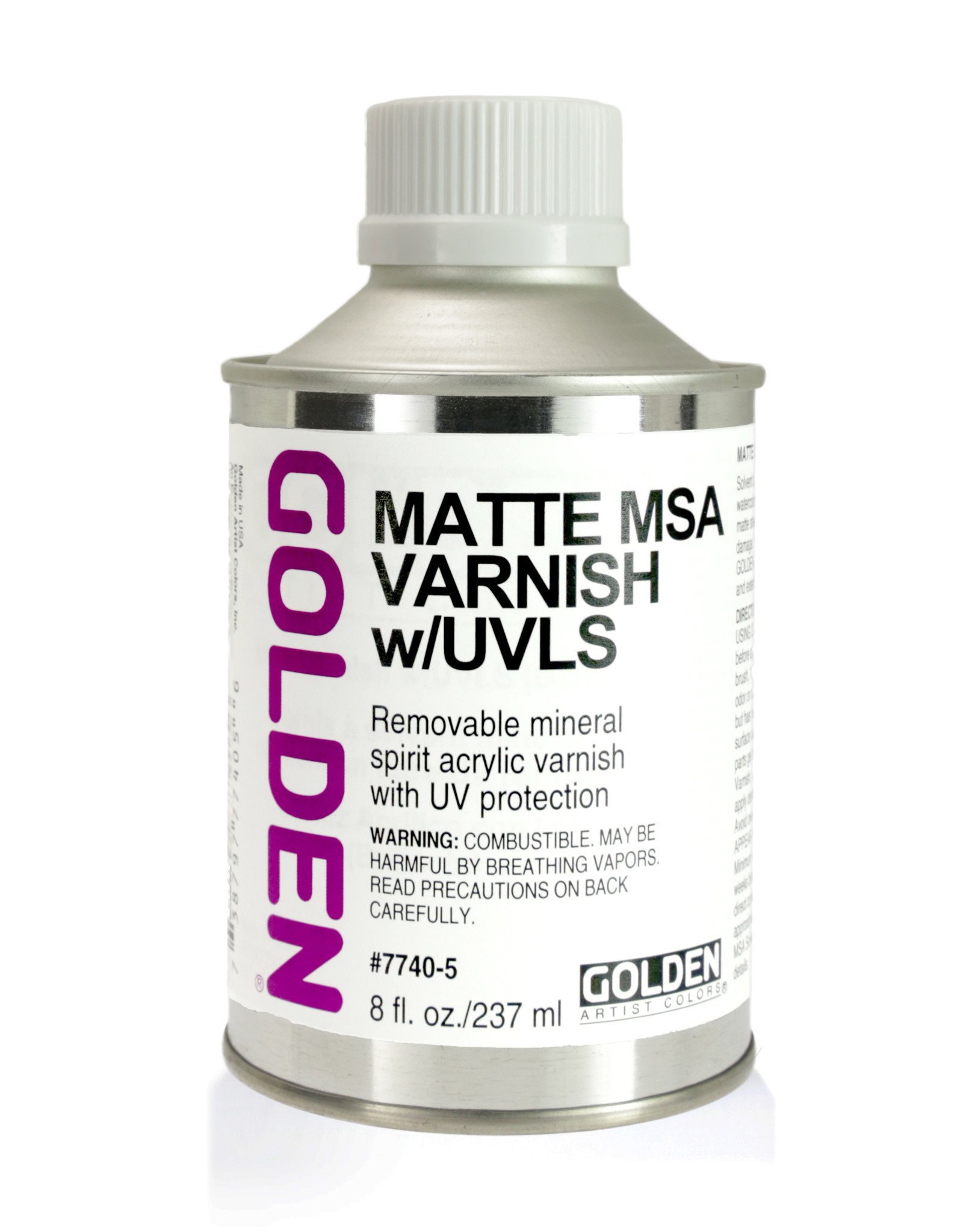 Golden Matte MSA Varnish w/UVLS 8 oz cone top - The Art Store/Commercial  Art Supply