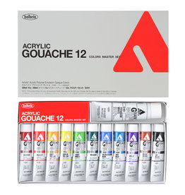 HOLBEIN Holbein Acryla Gouache, Master Set of 12 and 40ml White