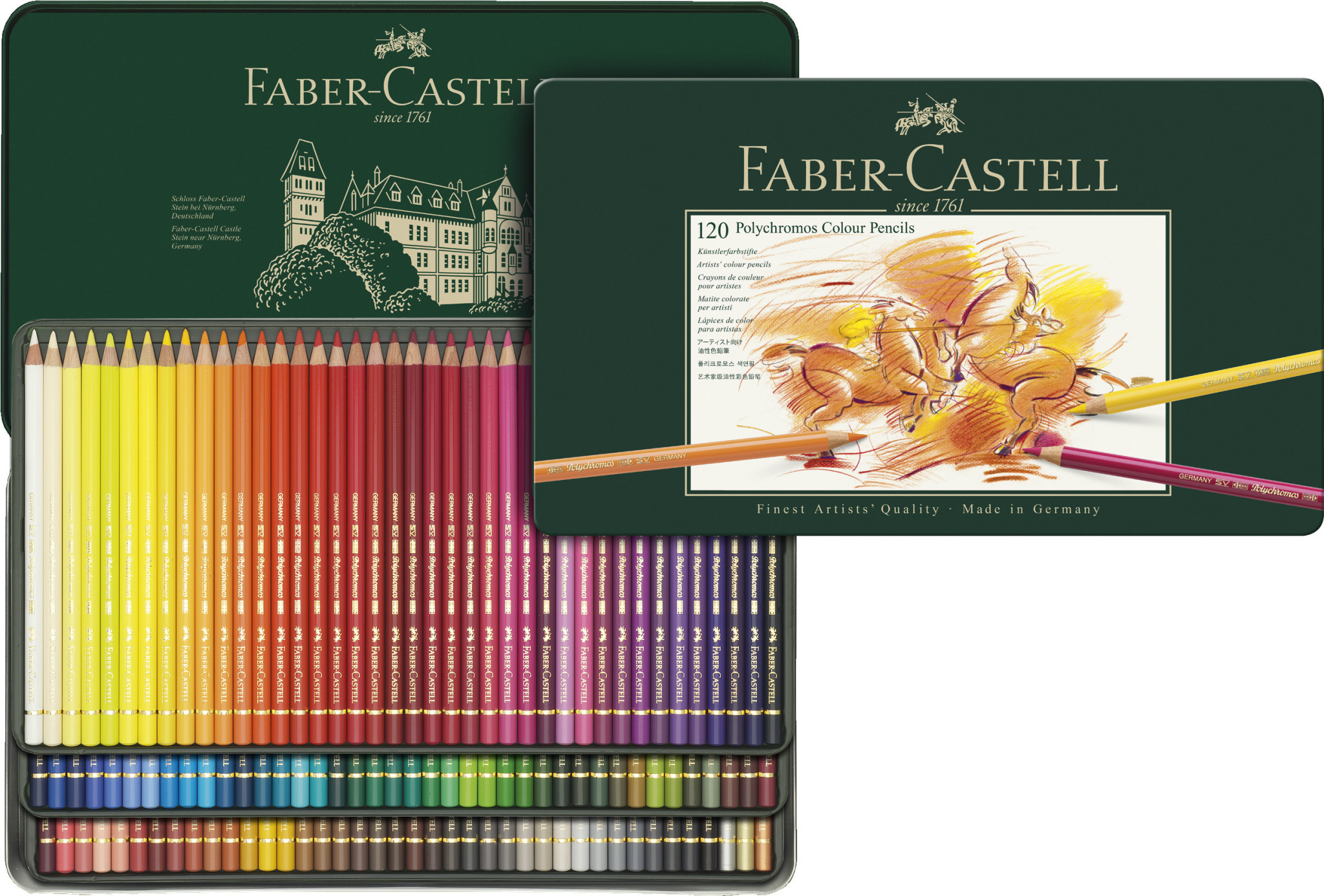 Faber-Castell Polychromos Metal Tin of 120 - The Art Store