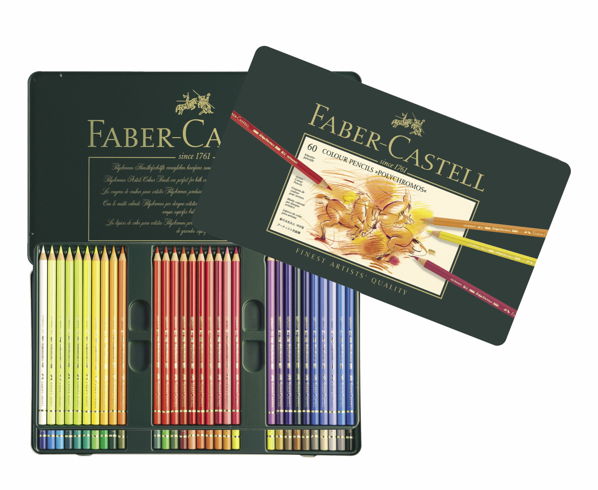 Faber-Castel 110060 Polychromos Colored Pencil Set In Metal Tin