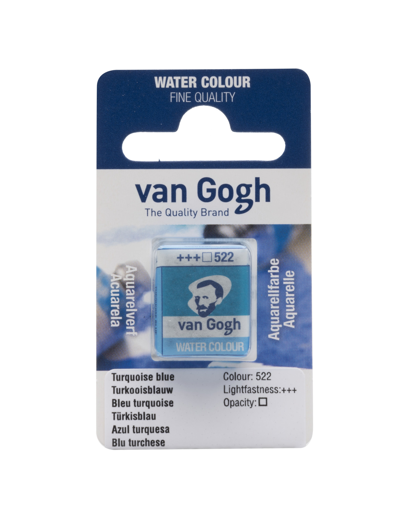 Royal Talens Van Gogh Half Pan Watercolour, Turquoise Blue