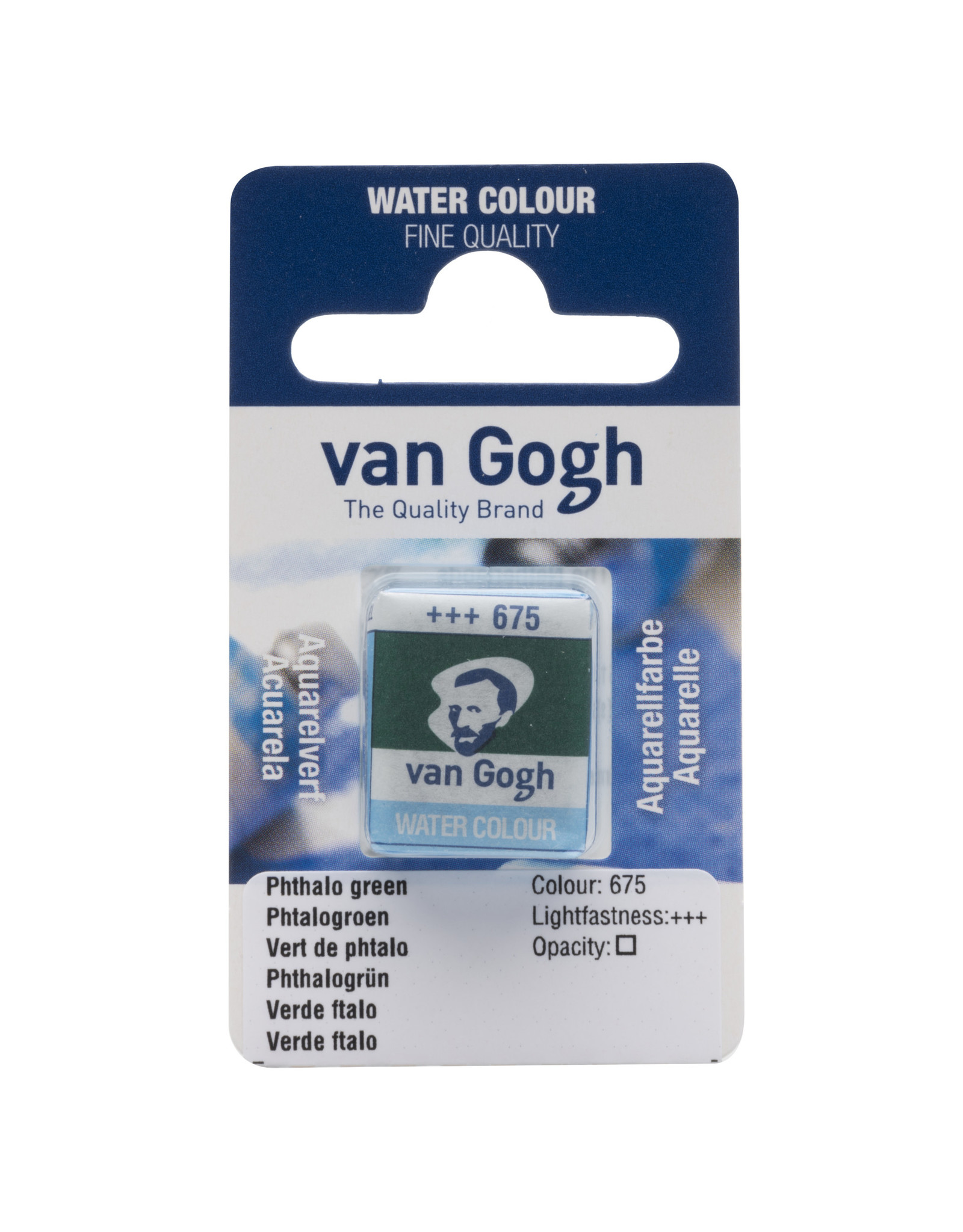 Royal Talens Van Gogh Half Pan Watercolour, Phthalo Green