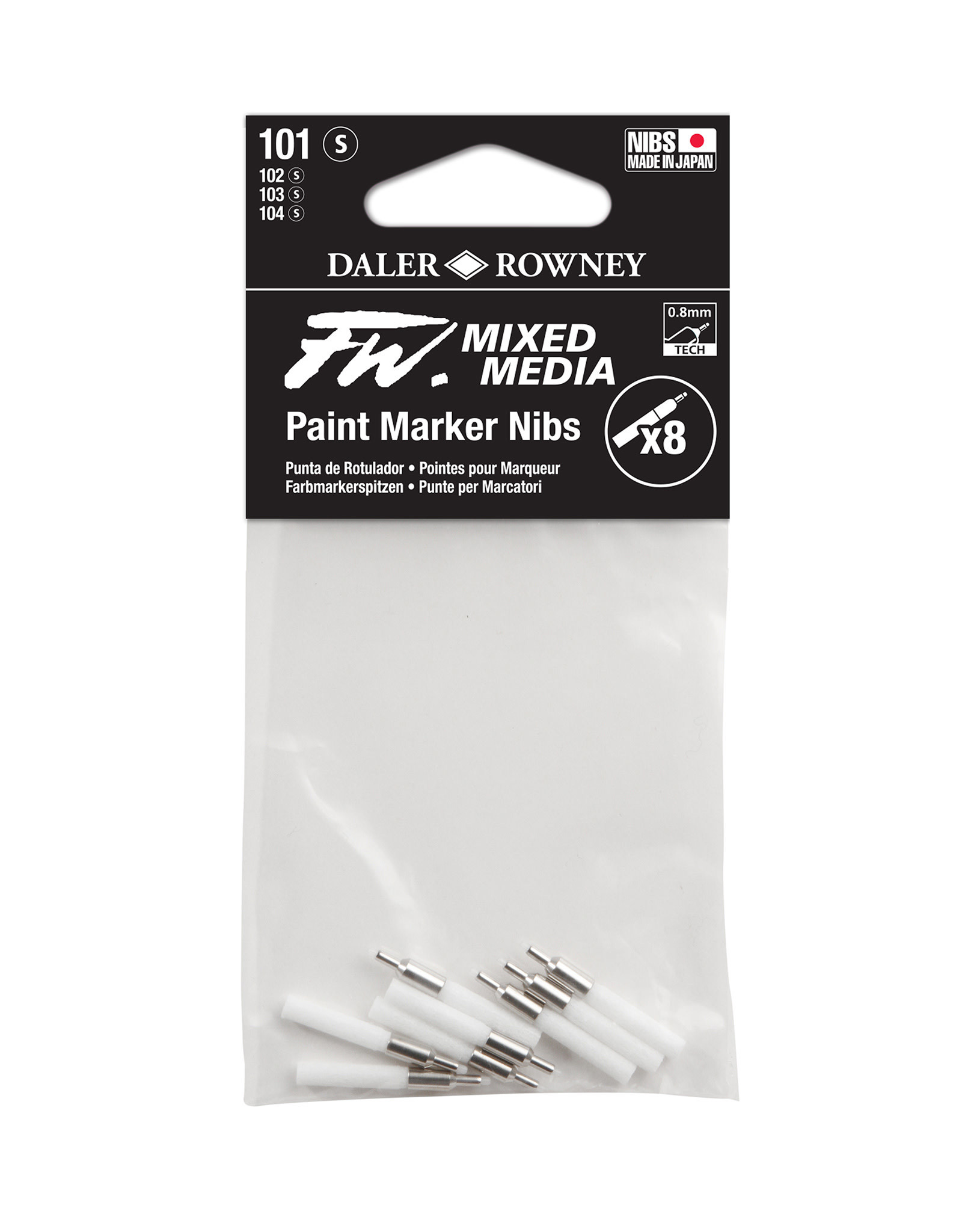 Daler-Rowney Daler-Rowney FW Paint Marker Nib Set of 8, .8mm, Technical